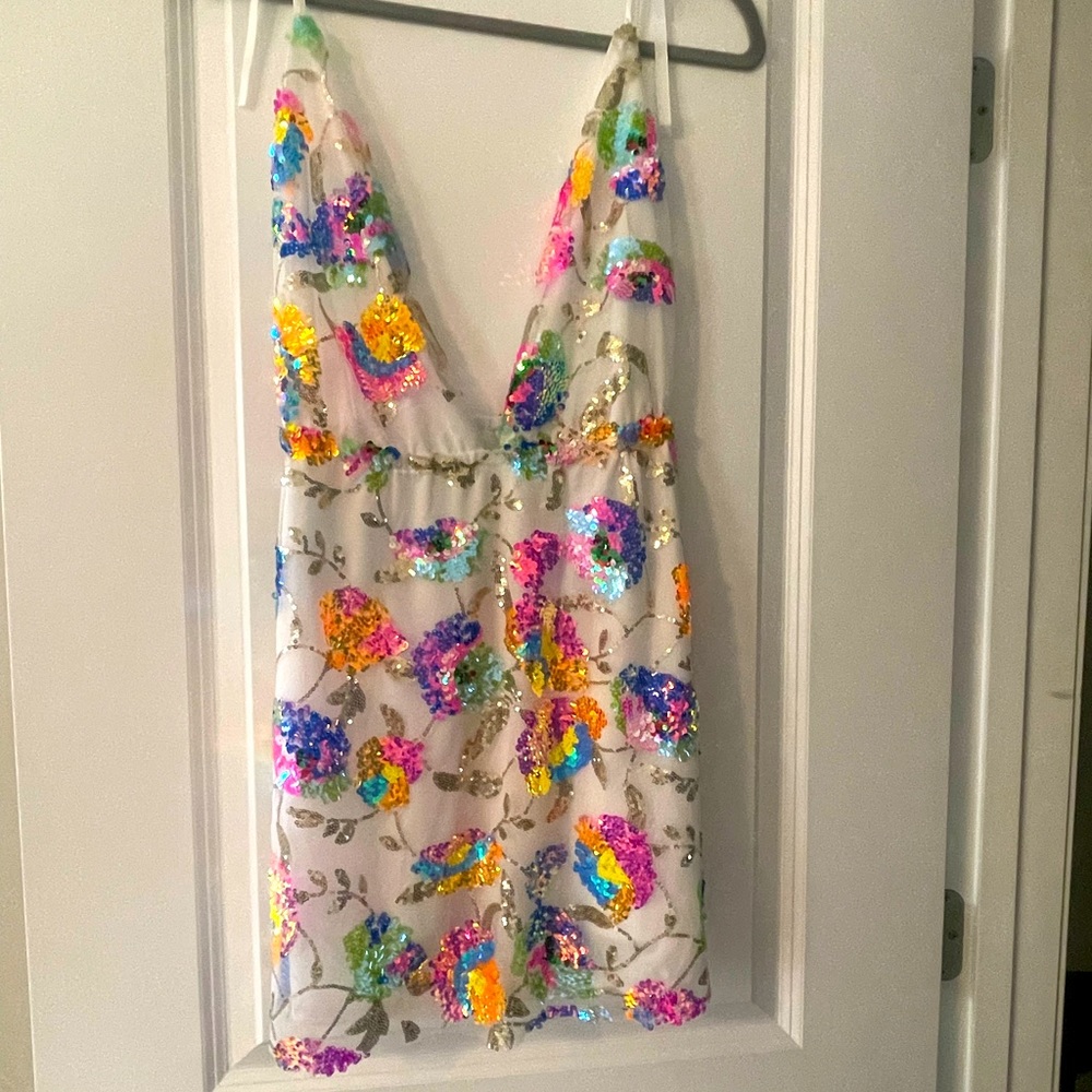 Sequined mini dress